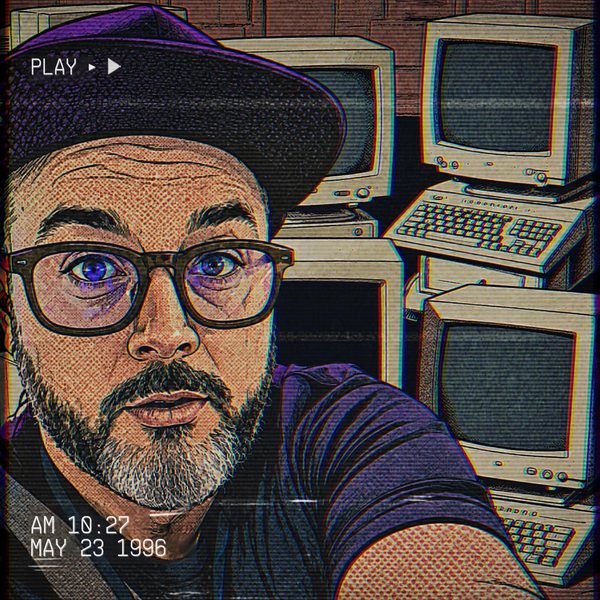 Yann Bayle, portrait façon cassette VHS